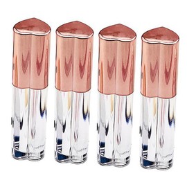 Beavorty Mini Lipstick 4pcs Lip Gloss Empty Bottle Travel Self Made Plastic Hollow Tube Lip Gloss Clear