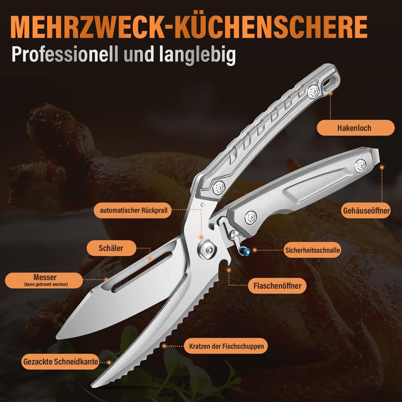 SMITH CHU Poultry Scissors, Carving Scissors, Chicken Scissors, Poultry Scissors,