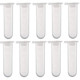 CMJ™ 10 x 5ml Clear Plastic Test Tube Centrifuge Vial With Snap Cap Lid Laboratory UK Seller