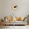 XNM Brown Rooster Wall Clocks Battery Operated 14 Inch Farmhouse
