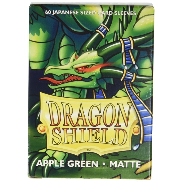 Dragon Shield Japanese Size Sleeves – Matte Apple Green 60CT - Card Sleeves Smooth & Tough - Compatible with Pokemon, Yugioh, & More– TCG, OCG