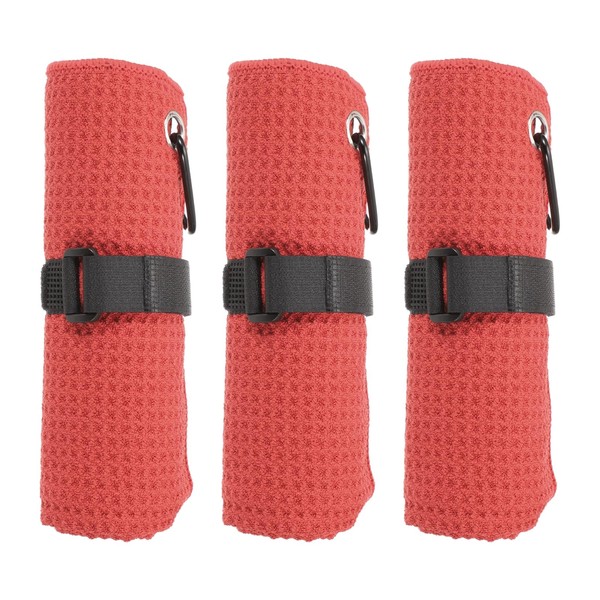 PATIKIL 20"x16" Microfiber Golf Towel, 3 Pack Tri-Fold Golf Towels