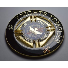 The Commemorative Coin Company Large Enamelled MASONIC Car Emblem/Decoration/Badge/Decal. KNIGHTS TEMPLAR. Freemasonry, Masons, Lodge. Enamel Badge, 75mm