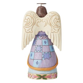 Enesco Jim Shore Heartwood Creek Angel with Holy Family Figurine, 7.25 Inch, Multicolor