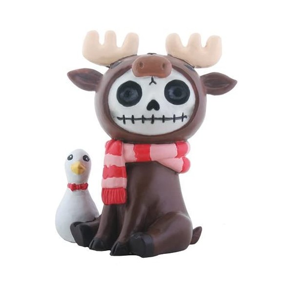 YTC Furrybones Spruce Moose with Duck Character Themed Decorative Figurine