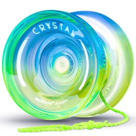 MAGICYOYO Responsive Yoyo for Kids Beginners, Dual Purpose Yo Yo K2 Unresponsive Yo-yo for Finger Spin Tricks Intermediate Play+12 Yoyo Strings+Bearing Tool +Storage Case(Blue Yellow)