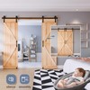 EaseLife 8 FT Double Sliding Barn Door Track and Handle