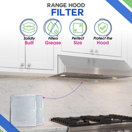 Bagean Stove Hood Vent Filter 11.8" x 14.3" BPS1FA30 - Compatible with NuTone Allure & Broan Range Hood Filter Replacement 99010299 - Fits QS1 QS2 30" Hoods - Blocks Grease & Filters Oven Air (1-Pk)