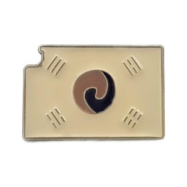 Jingwansa Korean Heritage Independence Flag Badge Lapel Pin, Worn by President, Symbol of Patriotism and Resistance