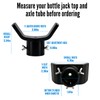 Bottle Jack Adapter,V-Shaped Axle Saddle, Adjustable Bolts (Black