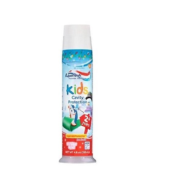 Aquafresh Kids Cavity Protection Toothpaste, Bubblemint 4.6 oz(pack of 2)