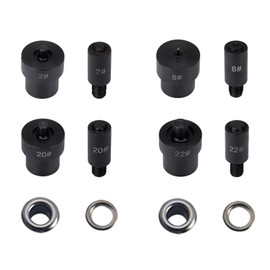 WUTA - Botón de instalación manual para máquina de instalación con ojales y cierre a presión, herramienta de instalación de moldes, herramienta de manualidades (2#+8#+20#+22# juego de moldes)