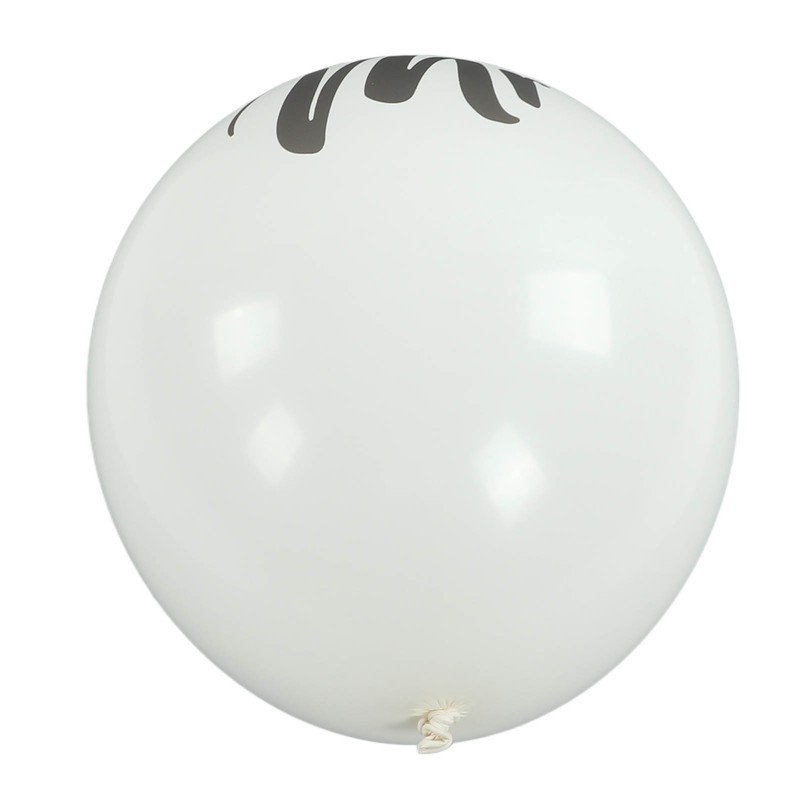 6 Pcs Balloons 36in MR MRS Letters Printed White Giant