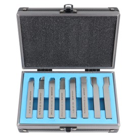 Accusize Industrial Tools 3/8'' 8 Pc H.S.S. Tool Bit Set, Pre-Ground for Turning and Facing Work, 2662-2003