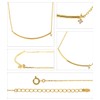 Pinky & Diane Women's Gold Color Bar Necklace, 925 Silver,