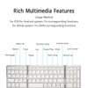Teclado Bluetooth Plegable, Teclado Inalámbrico Multidispositivo Portátil de Bolsillo, Teclado