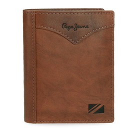 Pepe Jeans Jacket Vertical Wallet with Wallet, One Size, brown, vertical wallet with purse