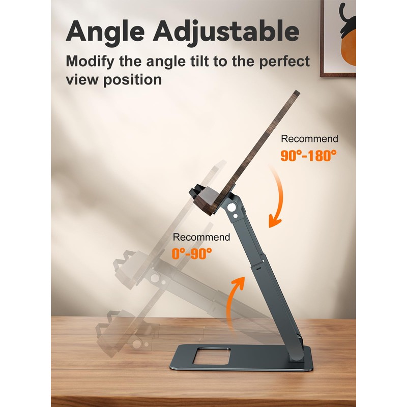Tounee Book Stand, Telescopic Book Holder Stand, Adjustable Height Pull