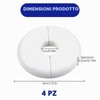 4 Pezzi Passacavo da Parete per Foro, Copriforo Murali Bianchi