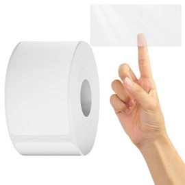 KINGLAKE Clear Label Protectors Clear Wafer Seals Waterproof Labels 4X2 Inch 500Pcs Rectangle Label Protector Shields for Protecting Library Package Mail Barcodes,Addresses,Numbers and Stickers