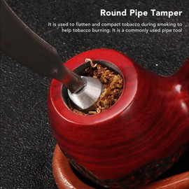 Pipe Tamper Tool, Pipe Cleaners Pipes & Accessories Portable Stainless Steel 3 in 1 Pipe Scraper Nozzle Tool Tamper Reamer