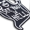 Rocker Sew-On "See You in Hell" Iron-On Patch Skull Heavy