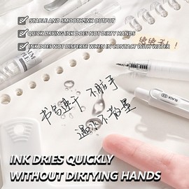 Taoluwin 10 Pcs Gel Pens, Black Ink Pens with 2 Tip Types, Quick-Dry Ink Writing Pen with Comfort Grip, Great Stationery for School, Office, Home Use