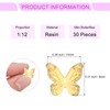 CoCud Mini Resin Butterflies, 0.31" Length, Resin Miniature Dollhouse Accessories