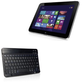 BoxWave Keyboard Compatible with HP ElitePad 900 - SlimKeys Bluetooth Keyboard, Portable Keyboard with Integrated Commands for HP ElitePad 900 - Jet Black