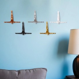 HomeRoots Set of Five Black White And Metallic Resin Diving Man Hanging Dimensional Scu...