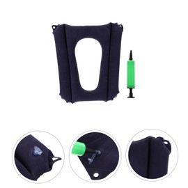 KOMBIUDA Inflatable Wheelchair Seat Cushion Hollow Design Portable Flocking Pad for Bedridden Patients Easy to Clean and Store Prevents Bedsores for Outdoor and Indoor Use