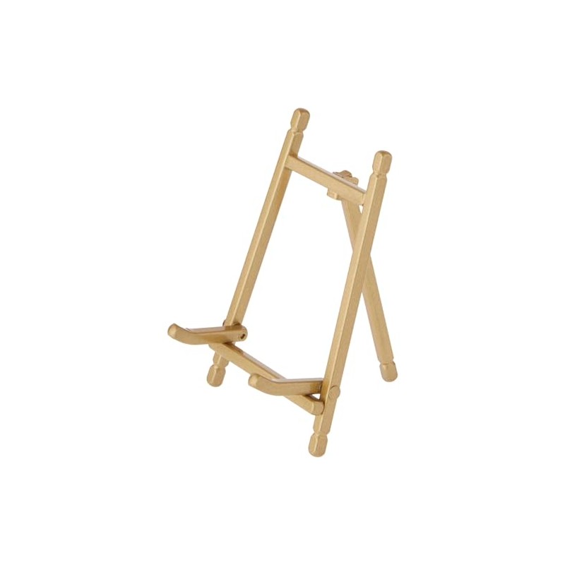 Bard's Satin Gold-toned Metal Easel, 5" H x 3.375" W