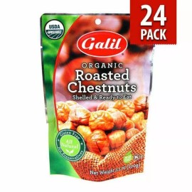 Galil Organic Chestnuts Roasted and Peeled Ready to Eat Turkey Stuffer 24 Pack
