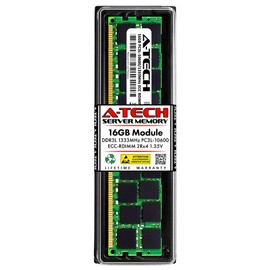 A-Tech 16GB Memory RAM for HP Z800 Workstation - DDR3L 1333MHz PC3-10600 ECC Registered RDIMM 2Rx4 1.35V - Single Server