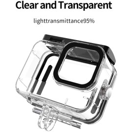 TELESIN Wasserdichtes Gehäuse für GoPro Hero 11/10/9, 60 m Gehäuse mit Schnellwechselhalterung für GoPro Hero 11 10 9 + 3 Filter + 6 Anti-Beschlag-Tuch