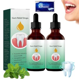 Gum Regrowth Drops 2 PCS,Gum Gel Gum Repair Regrowth Teeth Whitening Gum Repair for Receding Gums Rejuvenate Your Gums with Ease
