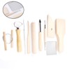 CORHAD 10pcs Stainless Steel Clay Tools with Wood Handles for