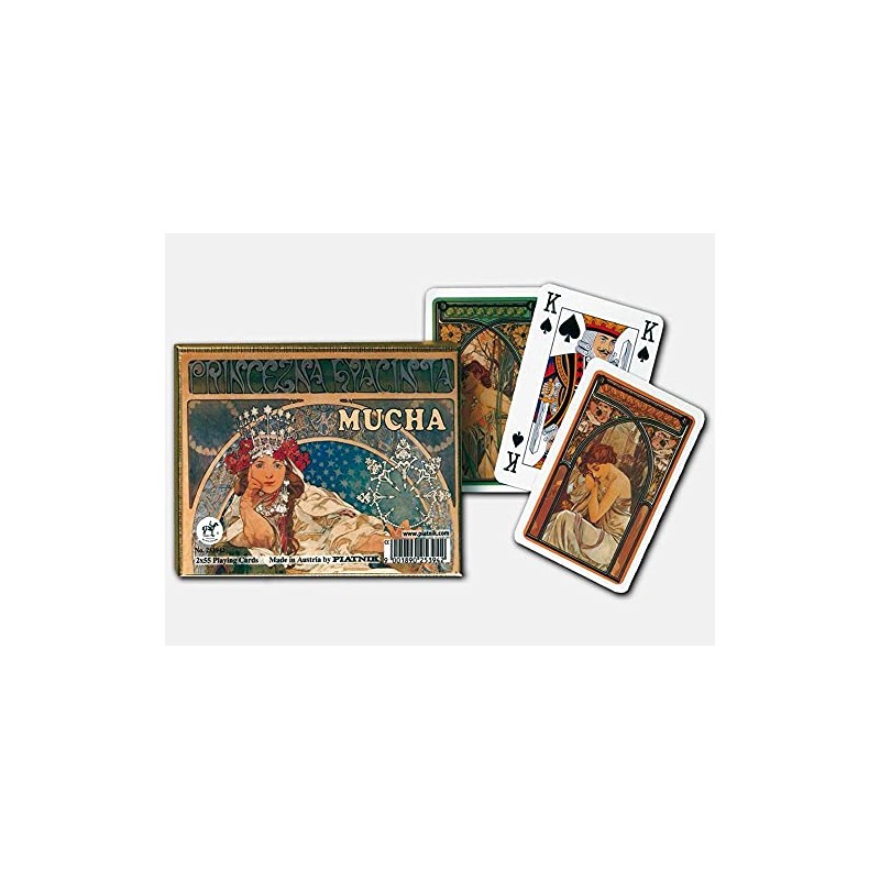 Piatnik 2539 "Mucha - Hyacinta Card Game (2 x 55-Piece)