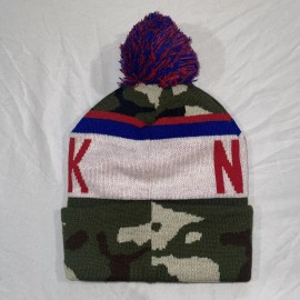 ChokoLids ChokeLids Premium Embroidered Pom Beanie Hat New York Giants Rangers Camo SP400