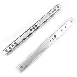 Pair of 310mm Length Runners Ball Bearing Drawer Slides Rail Steel Guide 2 Sections