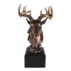 Wildlife 12 Point Whitetail Buck Deer Bust Trophy Figurine With