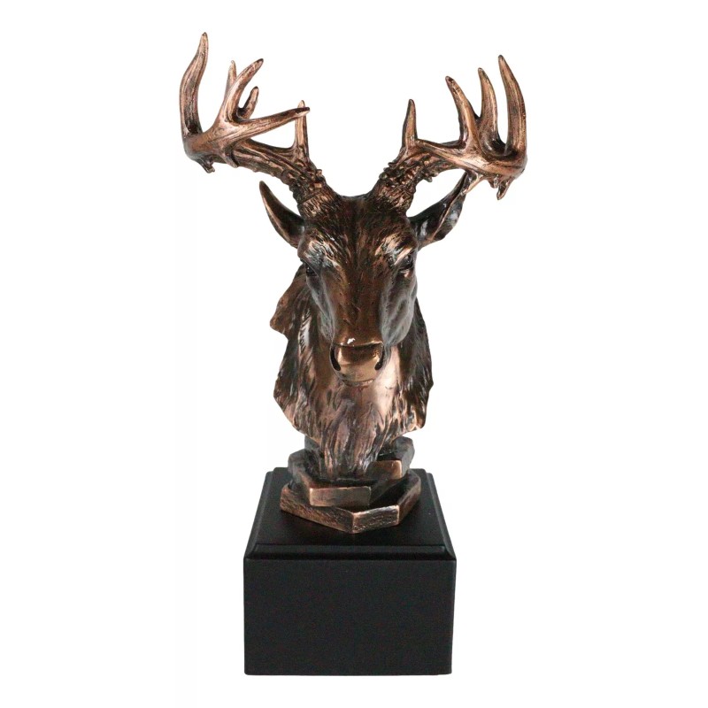 Wildlife 12 Point Whitetail Buck Deer Bust Trophy Figurine With