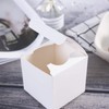 ONE MORE 3"Mini Single Favor White Cupcake Boxes with Heart