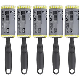 Ikea Bastis Lint Remover Rollers Grey - Set of 5 Rollers (200 Sheets)