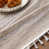 ZeeMart Hemstitched Striped Boho Tablecloth 54x70 Inch (Fit 3ft-4ft, Narrow