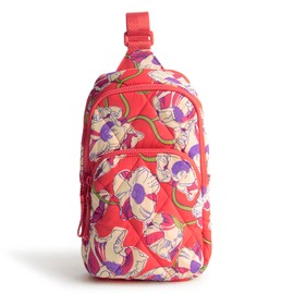 Vera Bradley Featherweight Lorman Sling Backpack, Swirling Poppies