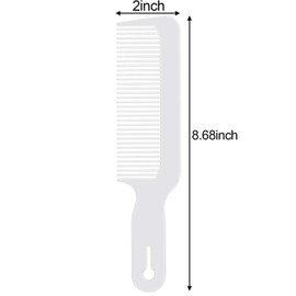 Boao 3 Pieces Barber Combs Flat Top Clipper Combs Hair Cutting for Flat Top and Clipper Cuts(White)