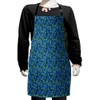Ambesonne Gecko Apron, Doodle Style Lizard Pattern with Blue Shaded