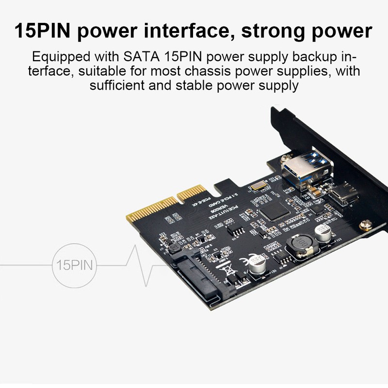 USB3.1 Expansion Card TYPE C TYPE A Desktop Expansion Card