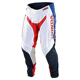 Troy Lee Designs SE PRO Honda Quattro Pant, Offroad Motocross Dirt Bike Pants, Mens, White/Blue, 32
